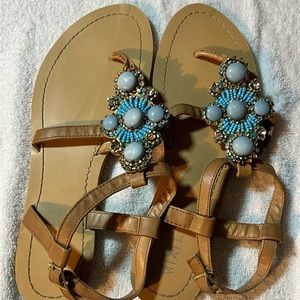 Blue sandals